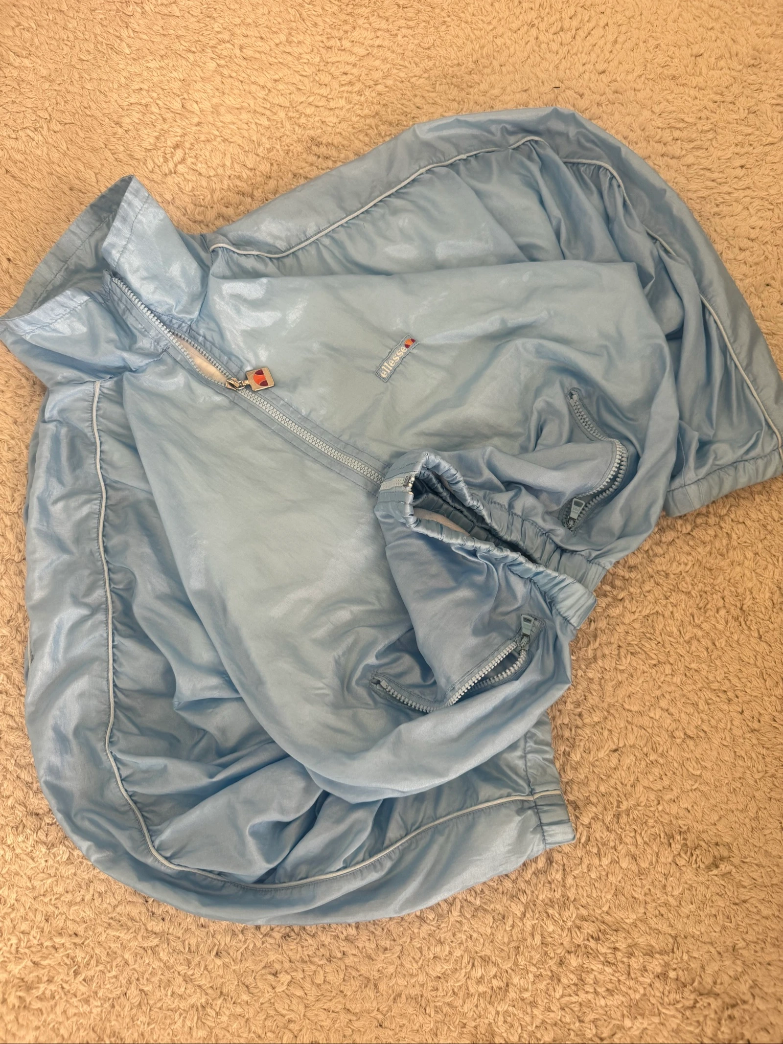 Ellesse Vintage Track Jacket Baby Blue Made in Italy Full Zip 90s Retro – photo 2